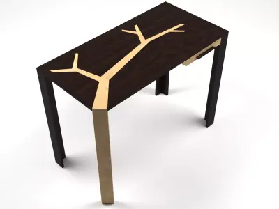 Angkor Table by Olivier Dolle - 3ds Max Low-poly 3D model