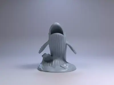 Humpback Whale Pen Holder 3D Printable STL File 3D print model