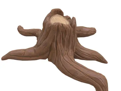  Cartoon stump 3D model