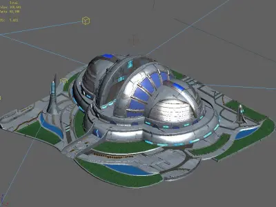 Spacecraft - Terrain Reconstruction Institute 03 3D model