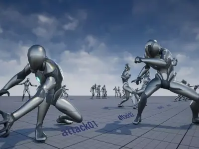 Giant Golem Animation Low-poly 3D model