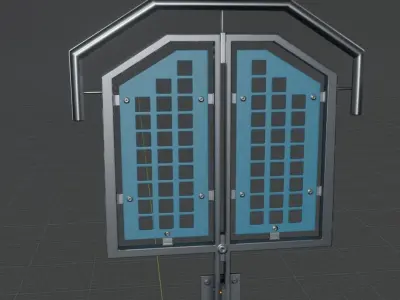 Modular Railing Set-3 Low-poly 3D model