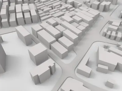 cityscape city Low-poly 3D model