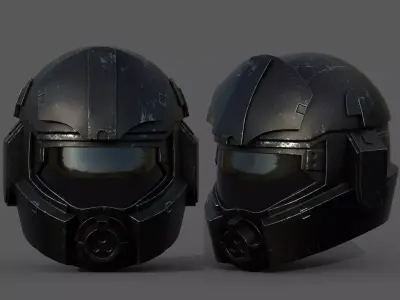 Helmet scifi military combat futuristic technology  fantasy  Low-poly 3D model