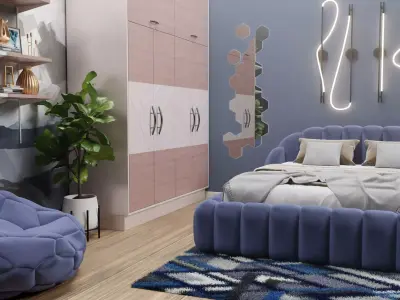 Bedroom interior 3D model 66