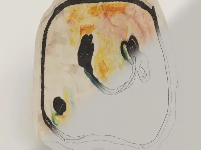 Winter Still Life Collection Doodles Carpet For CC TAPIS 3D model