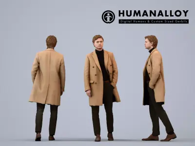 Basics0821 - A set containing 5 models of male and female 3D model