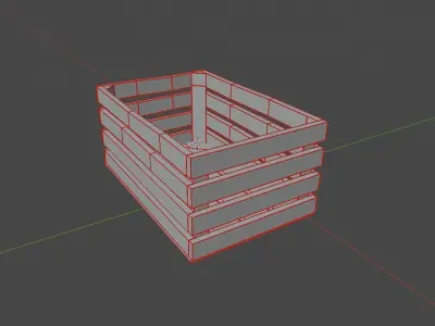 Wooden box game ready Free low-poly 3D model