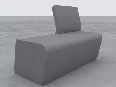 Modern Bench Street and Garden 5 3D model