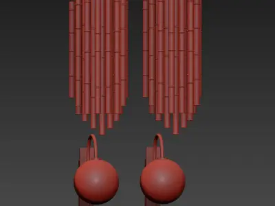 Four Wall Light Lamp Set 02 3D model