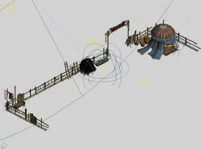 Ranch-Tibetan Incense Museum-Fence 3D model