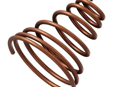 Antique Copper Conical Spring 3D model