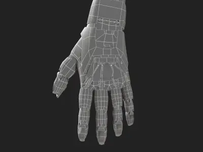Scifi glove warior  Low-poly 3D model