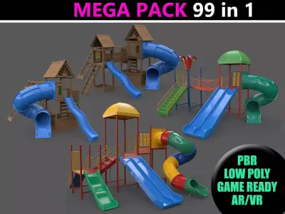 PBR Playground Outdoor Jungle Gym - Mega Pack