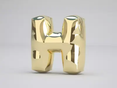 H Balloon Gold 3D model
