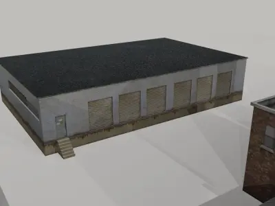 Old Buildings Low-poly 3D model