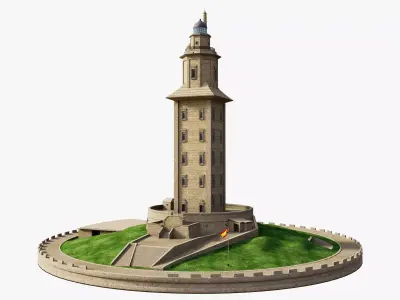 Tower of Hercules Spain 3D model