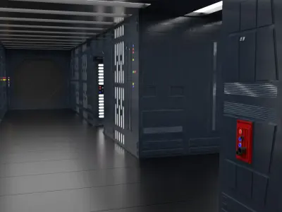 SciFi Wall Panels - 19 Parts - Walls and Details 3D model