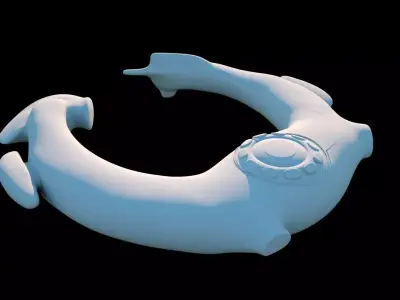 Alien Juggernaut spaceship 3D model