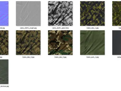 Camp - Military hideout desert tents Low-poly 3D model Low-poly 3D model