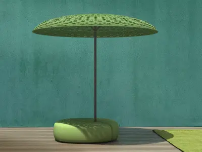 Mogambo umbrella on table 3D model