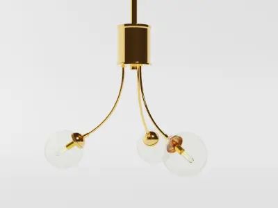 Jerry 3 - Light Shaded Geometric Chandelier Low-poly 3D model
