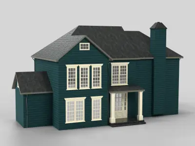 British House Design 20T3  Low-poly 3D model