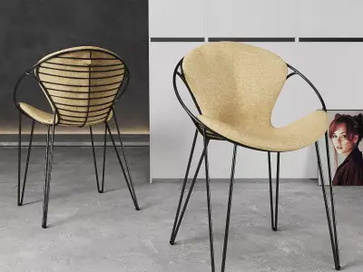 Chair Joli Wire 3D model