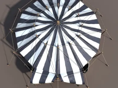 Circus Tent2 Low-poly 3D model