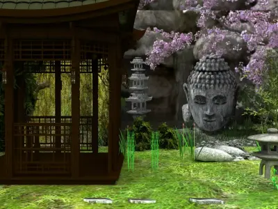 gazebo japanese 3D model
