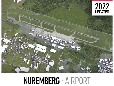 Nuremberg Airport Low-poly 3D model