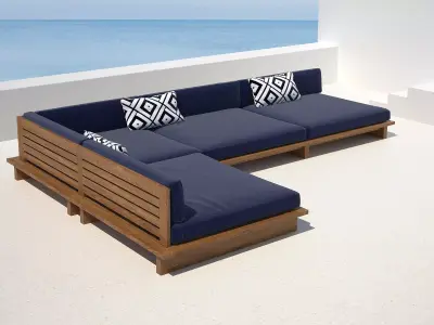 Maldives L-Sectional 3D model