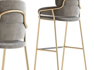 Strike Bar Stool 3D model