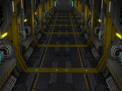 Sci Fi Corridor     3D model