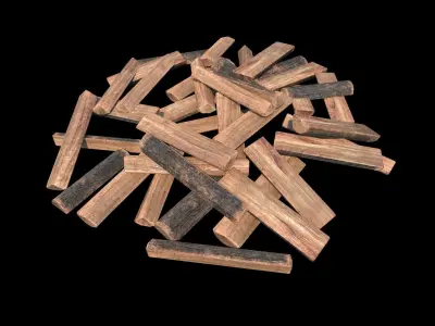 Logs Chopped - PBR - Textured Low-poly 3D model
