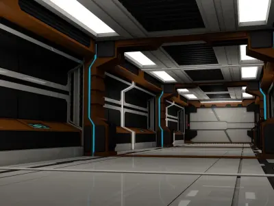 Sci Fi Corridor 3D model