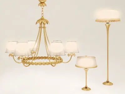 Chandelier Floor Lamp desk lamp 3D model