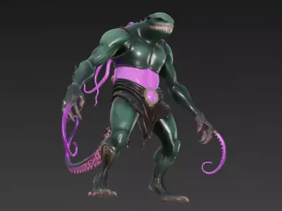 Tentacle Alien Monster 3D model 3D model