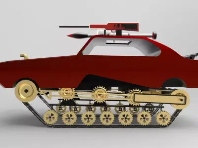 Mad Max Vehicle Low-poly 3D model