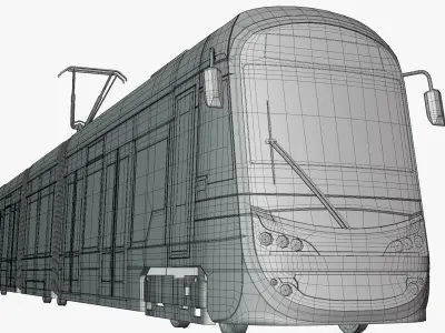 Tram Hyundai Warsaw 3D model