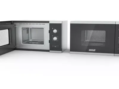 Microwave kitchen low poly Low-poly 3D model