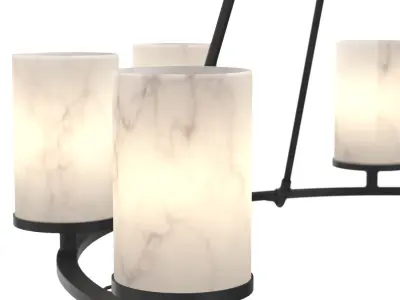 Windham Round Alabaster Chandelier 3D model