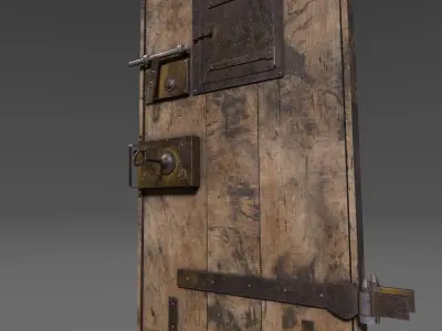 Old Prison Security Door  3D model