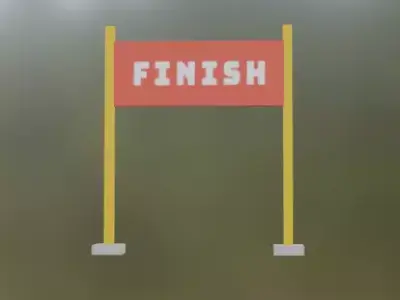 Finish line Finish Gate  Low Poly  Free low-poly 3D model