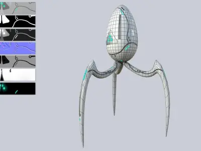 Alien troop Low-poly 3D model purchase