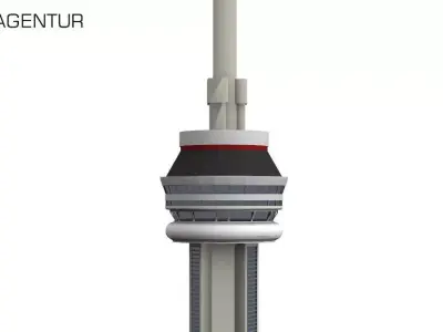 CN Tower Canadian National Tower - 3D Building Models 3D model