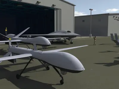  Massive Airbase with UAVs 