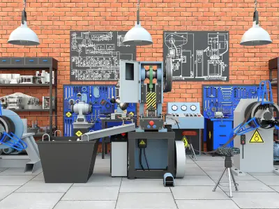 K2116 mechanical press Collection for industrial interior Three 3D model