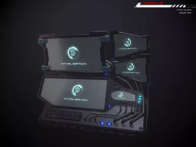 Console Terminal Low-poly 3D model