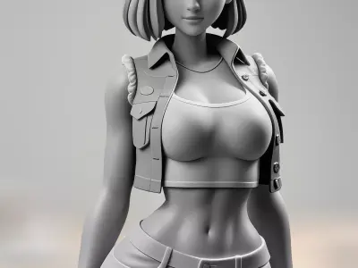 Android Number 18 DBZ super detailed high quality for resin  3D print model